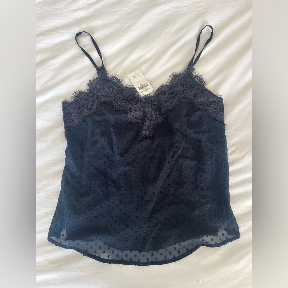 Abercrombie & Fitch Lace Textured Cami